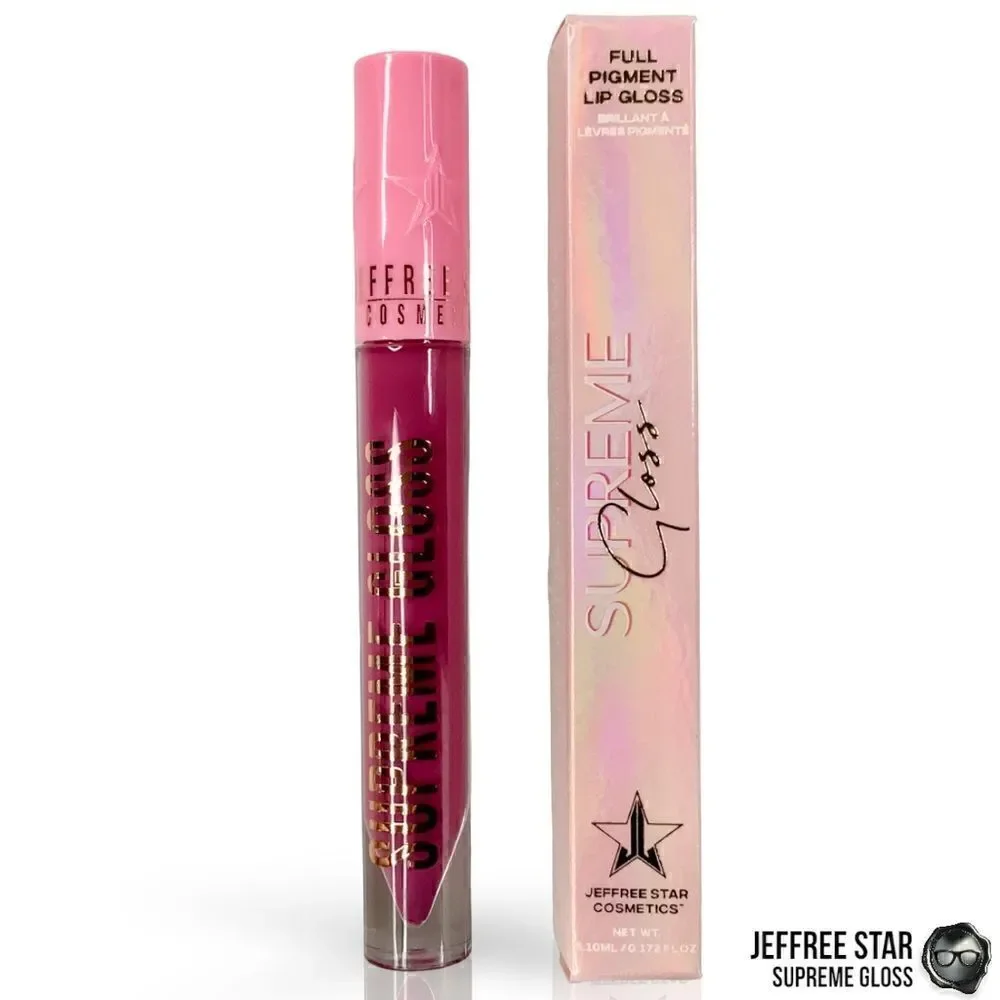 JEFFREE STAR IMPROPER SUPREME GLOSS FULL PIGMENT LIP COLOR DARK MAUVE NEW IN BOX